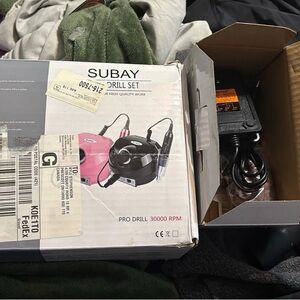 Subay Pink and Black Nail Drill Set